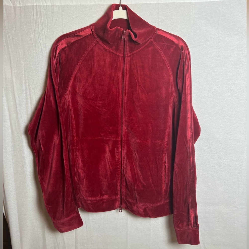 Red velvet esk zip up N.Y.L sweats jacket